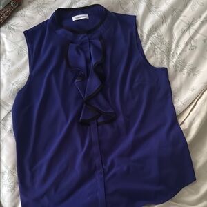 Calvin Klein Royal Blue Sleeveless Blouse